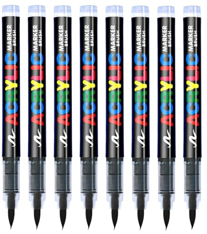 PQUELM 8 Piezas Pintura Textil Negros de Doble Punta Permanentes para Ropa - Rotuladores Textiles para Personalizar Camisetas, Bolsos, Gorras, Lienzos y Textiles
