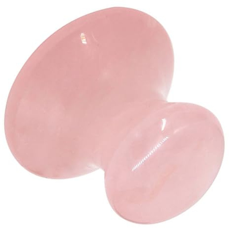 Gesichtsmassageschaber Pilzform aus Powder Crystal für Augenpflege | Rosa, Tragbar mit Angenehmem Griff, Geeignet für Spa und Schönheitssalon