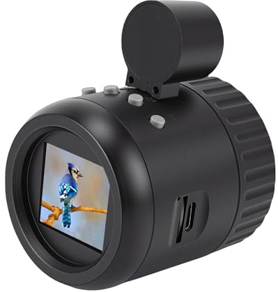 PUSOKEI Ocular Electrónico, Ocular Electrónico con Zoom 10X y Pantalla HD de 1,54 Pulgadas, Lentes con Revestimiento Multicapa, Función de Zoom, Batería Integrada de 1200 MAh, par