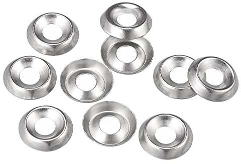 sourcing map Rondelles cuvettes #10 en acier inoxydable 304 fraisées pour vis boulon 50 pièces
