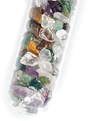 Juego de varitas de piedras preciosas Diversidad: varilla de piedra preciosa para la energización del agua potable, 25 cm con soporte de varilla de madera de haya Ø 6 cm