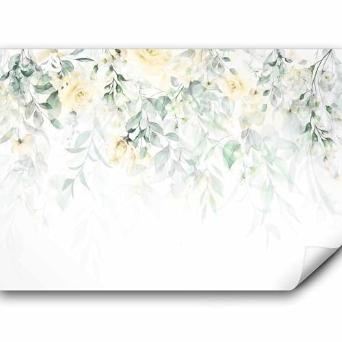 murando - Fototapete Premium-Vlies Blätter, 350x256 cm, Schlafzimmer | Premium-Vliesstoff, Full HD Druck, hochwertige Verarbeitung fürs Wohnzimmer, schnelle Montage, lichtbeständig, geruchsfrei