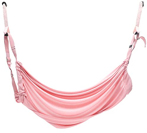 LOGOFUN Aerial Yoga Hängematte Antenne Pilates Schaukel Indoor Inversion Tool Supplies (Rosa)