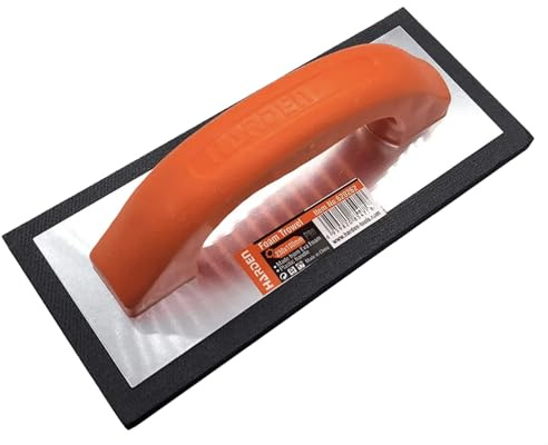 Edward Tools 4” x 9” Rubber Foam Grout Float for Tile - Non Stick Closed Cell Foam Pad for Grout Work - Easy to Clean - Ergo Handle - Smoothly Apply Grout to Floor or Wall Tile