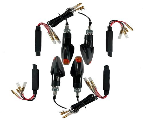 Motorize Kompatibel für Honda CBR 900RR SC28 SC33 SC50 RR 900 1000-4 LED Blinker Schwarz Widerstände [E-Prüfzeichen]