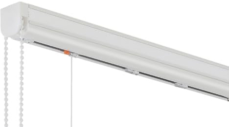 Raffrollo Technik Rollo Schiene ohne Stoff Faltrollo Raffvorhang Raffgardine Raffstore Seitenzugrollo Fensterrollo Türrollo (Breite: 90 cm, Kettenlänge: 200 cm, Bedienseite links)