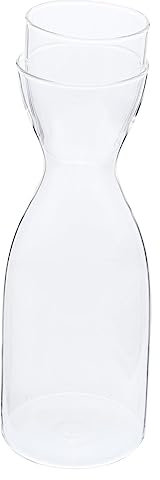 CIYODO Jarra De Vidrio Resistente Botella De Agua Para Mesa De Noche Dispensador De Enjuague Bucal De Vidrio Con Taza Jarras Multifuncionales