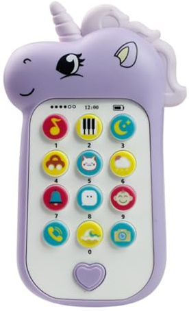 Baby Phone, Toy Phone for 1 Year Old, Baby Mobile Phone Toy with Interactive Buttons, Fun Sounds, and Bright Lights, Early Learning and Sensory Development Toy for Toddlers