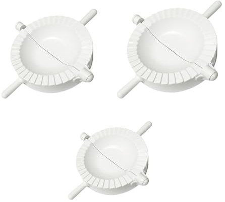 Ravioli Dumpling Maker Set - ShiningUU 3-Piece Manual Chinese Dumpling Pasty Molds Cutter | Gyoza Empanada Mould Pierogi Pie Dough Pastry Wrapper Press Cutter | Home Kitchen Mould Tool Kit