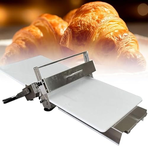 Macchina Pasta Sfoglia con Spessore Regolabile 0-25 mm Sfogliatrice Manuale in Acciaio Inox per Commerciale E Domestico, Impasti Pizza E Panetteria Domestica Commerciale(A 300)