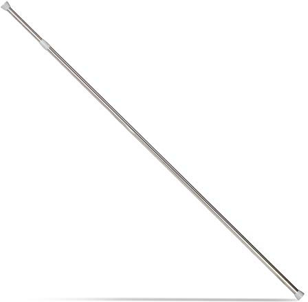 Relaxdays Asta Telescopica Estensibile, Bastone per Tende, a Pressione, s. Fori, Acciaio, 150-280 cm