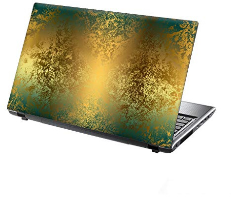 TaylorHe 13-14 inch Laptop Skin Vinyl Decal with Colorful Patterns and Leather Effect Laminate MADE IN England Metal Texture