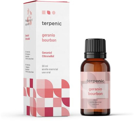 TERPENIC – Aceite Esencial de Geranio Bourbon (Pelargonium X asperum) – 30 ml – Uso Oral – Equilibrio emocional en formato profesional