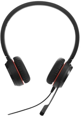 Jabra Evolve 30 II UC Stereo Headset - Unified Communications Kopfhörer mit passiver Geräuschunterdrückung - USB-Kabel mit Controller - Schwarz