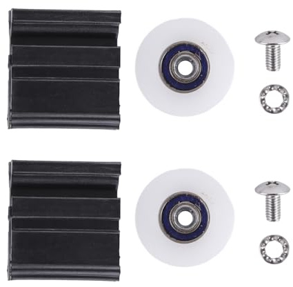 Weikeya Kit de Roues de Porte Galet De Roulement Roulette de Porte Coulissante en Plastique pour Porte de Douche Diamètre de La Roue de Porte : 22 mm