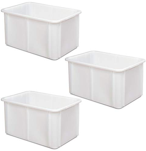 BRB 3 Schwerlastbehälter, weiß, lebensmittelecht, LxBxH 600x400x320 mm, 60 Liter