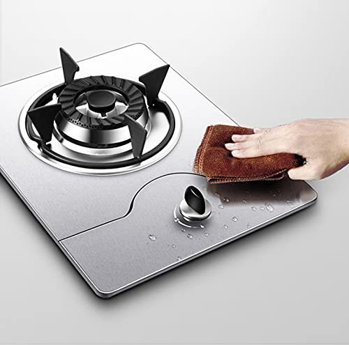 IBOWZ Tables de Cuisson à Gaz Table de Cuisson à gaz intégrée de 4,1 KW,1 brûleur,Cuisson de Table,Panneau en Acier Inoxydable Facile à Nettoyer,Haute Puissance Convertible au Propane au gaz Natur