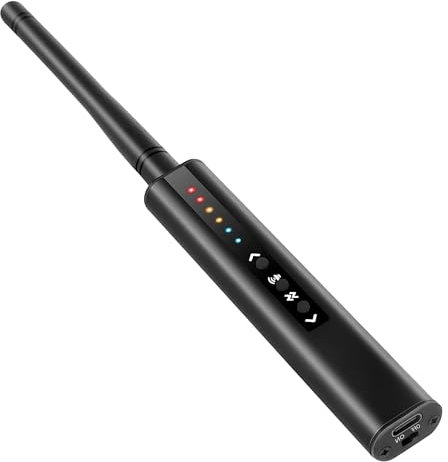PRUBOVI Détecteur de Caméra Cachée, Détecteurs D'espions, Détecteur D'insectes, Protection de la Vie Privée, 6 Niveaux de Sensibilité, Stylo Portable pour la Maison, Le Bureau, Les Voyages