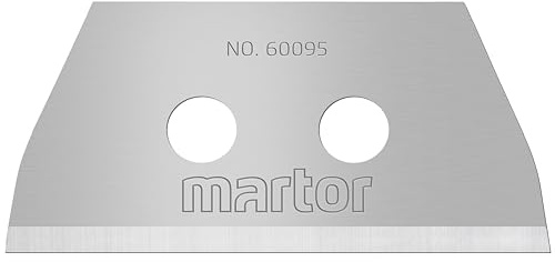 MARTOR 10x Trapezklinge 19 mm, 2-fach, Stahl, Doppel-Facette | Im Spender, beidseitig geschliffen, Cuttermesser & Sicherheitsmesser, Logistik, No. 60095.70