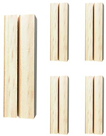 5Pcs Wooden Place Card Holders,Name Memo Card Holders,Wooden Postcard Holder,Table Number Holder Stands,Wood Photo Picture Card Holders for Home Party Events Wedding Party Menu Table Decoration