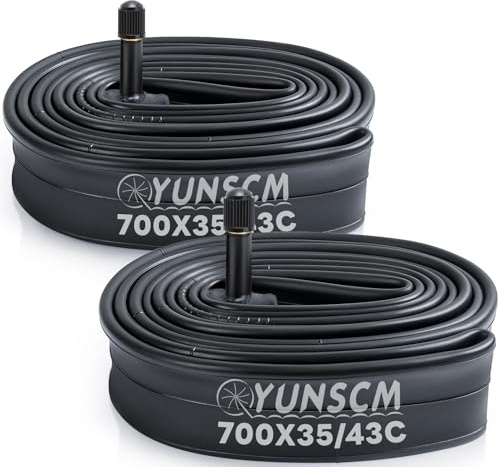 YunSCM 2PCS 35/43-622 28 Zoll / 700C Schlauch 700x35C 700x38C 700x40C 700x42C 700x43C AV32mm Valve Schrader-Ventil, kompatibel 28 Zoll Fahrradschlauch/E-Fahrrad Schlauch 700x35C/43C | 700C Fahrradschläuche für 700 x 35C 700 x 38C 700 x 40 C 700 x 42 C 700 x 43 C Road, Hybrid, Mountainbike-Reifenschläuche (G