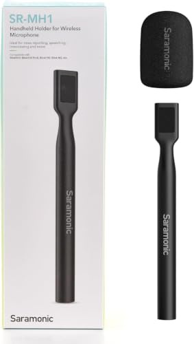 Saramonic SR-MH1 Universal Handheld Holder for 2.4GHz Clip-On Microphone Transmitters w/Windscreen