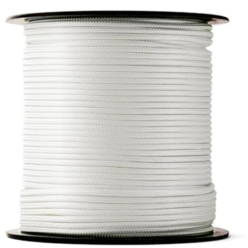 SNURO Corda di nylon (3mm, 100M, bianco) - Corda in poliammide intrecciata per qualsiasi applicazione - Resistente all'usura e robusta - Forza di rottura 170kg