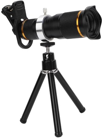 High Power HD Phone Telephoto Lens with Tripod, Universal Clip On 4K 20X Long Focus Zoom Telephoto Lens with Clip for IOS for Android Smartphones Photography and Video