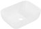 Eridanus Vitreous China Washbasin, Rectangular Ceramic Vessel Sink in White Gloss, Suitable for Bathroom Countertops, 400 x 300 x 130mm