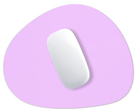 Hsurbtra Mouse Pad, Premium-Textured Small Oval Mousepad 8.7 x 7.1 Inch Purple, Thick 3 mm Anti-Slip Waterproof Rubber Pretty Cute Computer Mat for Office Home Gaming Laptop Men Women Kids