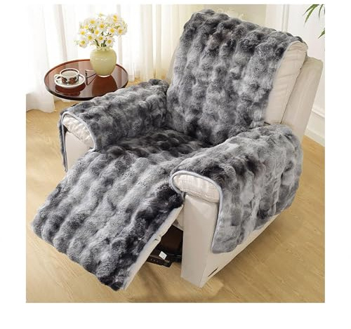 Amieron Sesselauflage, Sesselschoner für Relaxsessel und Fernsehsessel, Rutschfest, Leichte Reinigung, Maschinenwaschbar, Dark Gray
