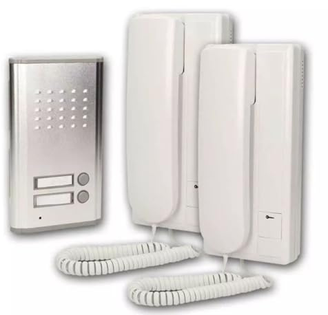 CITOFONO BIFAMILIARE INTERCOMUNICANTE COPPIA MODULI INTERNI PULSANTE RL-3208AA