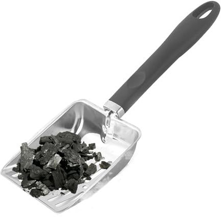 Ash Sifter | Metal Fireplace Ash Shovel | Hollow Out Coal Shovel | Charcoal Shovel with Handle | Stainless Steel Charcoal Shovel for Fireplace Wood Stove