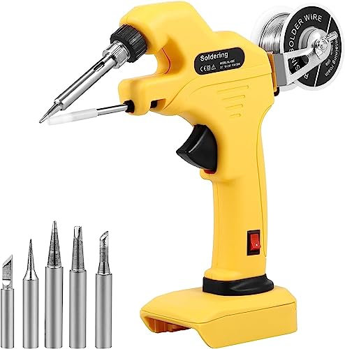 Cordless Soldering Iron Kit - 30W Battery-Powered for Electronics & Appliance Repair - Includes Multiple Tips & Solder for Circuit Board Fixes