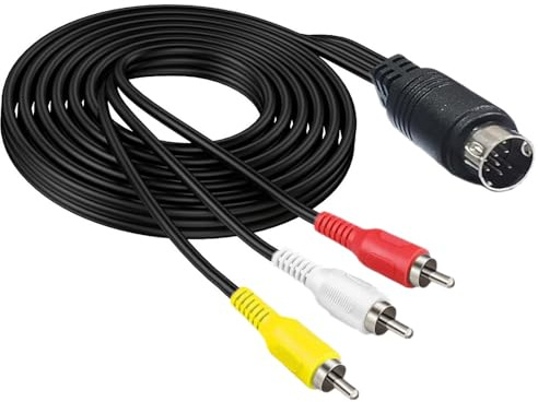 Câble vidéo pour transmission stable de câble adaptateur 3RCA avec connecteur DIN S à 10 broches