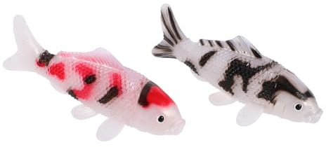 TOYANDONA Koi Fischdekor Für Aquarium Zubehör Deko Realistische Goldfisch Figuren Schwimmende Aquariendekorationen Miniatur Ornamente Für Fischtank Und Gartenteich 2 Stück 11.50 X 4.10 X 4.00 cm