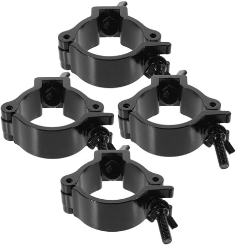 SOIMISS 4pcs Aluminum Alloy Stage Light Clamps Heavy Duty O Clamp for Lighting Projector Par Light Fits Pipe Load Easy Installation Durable Stage Lighting Accessory
