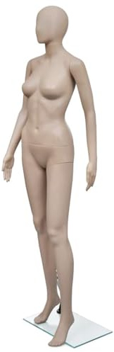 Générique Mannequin de vitrine Femme Tête Ronde, Entreprise & Industrie, Commerce de détail, Mannequins de présentation, Beige, (Poids 8.8KG)