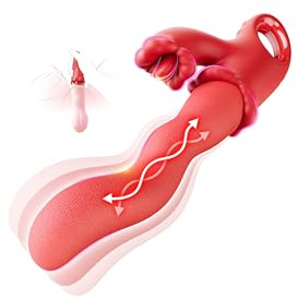 Vibratoreper donna Sex Toys, 3 in 1 sex toys con 10 modalità di oscillazione Vibratore,Vibratori Clotoride Lingua realistica, giocattoli sessuali Per Adulti Per Coppie Di Donne