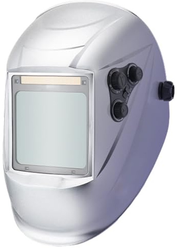 Bananaww Casco Saldatura Autoscurante True Color Vista Panoramica 100x60mm Torcia LED Frontale Adesiva Solare Batteria Mig TIG Elettrodo Taglio Plasma Maschera Professionale Saldatore