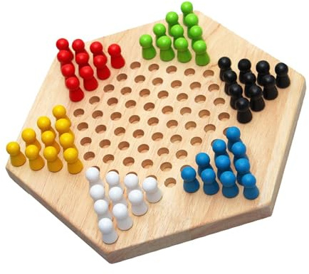 AMSLSIU Chinesisches Dame Spiel aus Holz – Robuste Konstruktion – Einzigartiges Design fördert die Familieninteraktion und sorgt für gemeinsame Spielzeit. Ermöglicht Kindern, ihre Beziehung zueinander