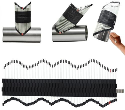 Outil de Profilage de Tuyaux Multifonction, Gabarit de Contour pour Copie de Formes de Tuyaux, Jauge de Mesure pour Carrelage Menuiserie Plomberie Métal et Rénovation (Tuyaux de 0–3″) (Tuyaux de 0–6″) | Gabarit pour copier formes de tuyaux avec précision rapide et facile