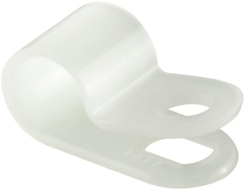 GTSE 100 Fascette a P in Nylon Bianco 6,3 mm con Vite per Cavi e Tubi | Nylon 66 UL 94V-2, ideali per fissare cavi, fili e tubi in auto, casa, officina e impianti elettrici.