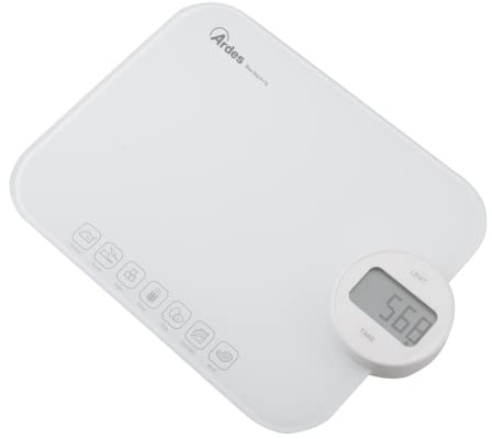 ARDES - AR1PABFC Balance de Cuisine Numérique Sans Pile Balance Alimentaire Électronique Affichage LCD et Touches Tactiles - Sans Piles