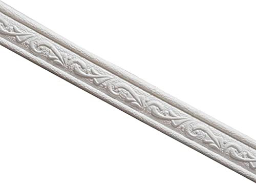 Leling Bordure De Papier Peint, Murale Imperméable, Autocollant Peint Bordure, PE Auto-adhésif Bande Étanche Décoration Idéale pour La Maison 1 Blanc 230*4*0.7cm