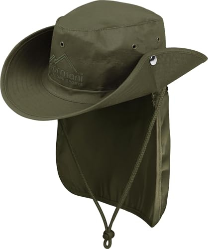 normani Buschhut Outdoor Schlapphut Outback mit abnehmbarem Nackenschutz