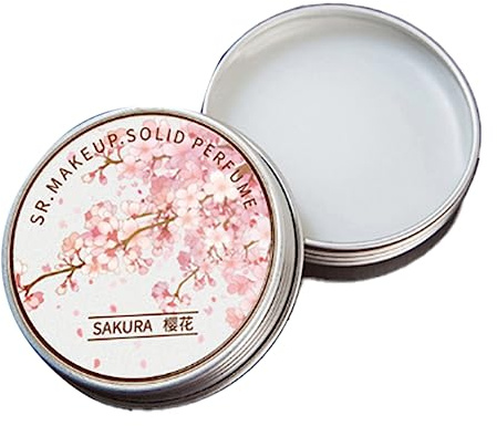 Hatem 5 Pcs Femmes Parfum Solide Baume Solide Portable Parfums Longue DuréE EléGant Parfums Solides FéMinins (Fleurs de Cerisier)