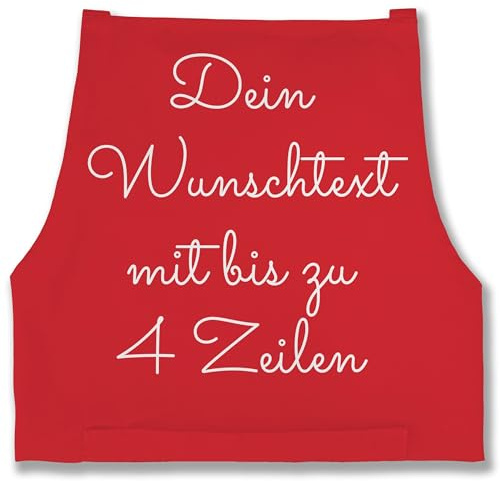 Geschenk mit Namen personalisiert by Shirtracer - Schürze - Aufdruck selbst gestalten - Wunschtext I Geschenk personalisiert