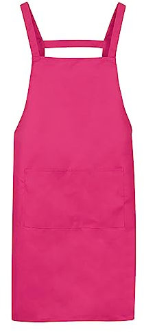 QUARKZMAN H Stile Grembiule Cucina Cucina Grembiuli Artista Pittura Grembiule con 2 Tasche per Casa Cucina Ristorante Artigianato Giardino Cucina, Fucsia