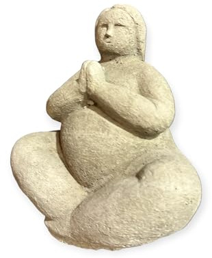 OriginalPaul Skulp & Betondesign Dicke Dame Ulrike in Yogapose als Massive Steinfigur. Dekoration für Haus und Garten, Yoga, Höhe: 20cm Gewicht ca. 3kg